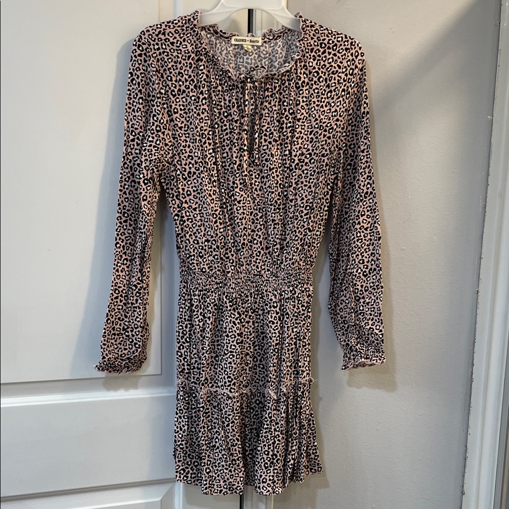 Leopard Print Long Sleeve Dress